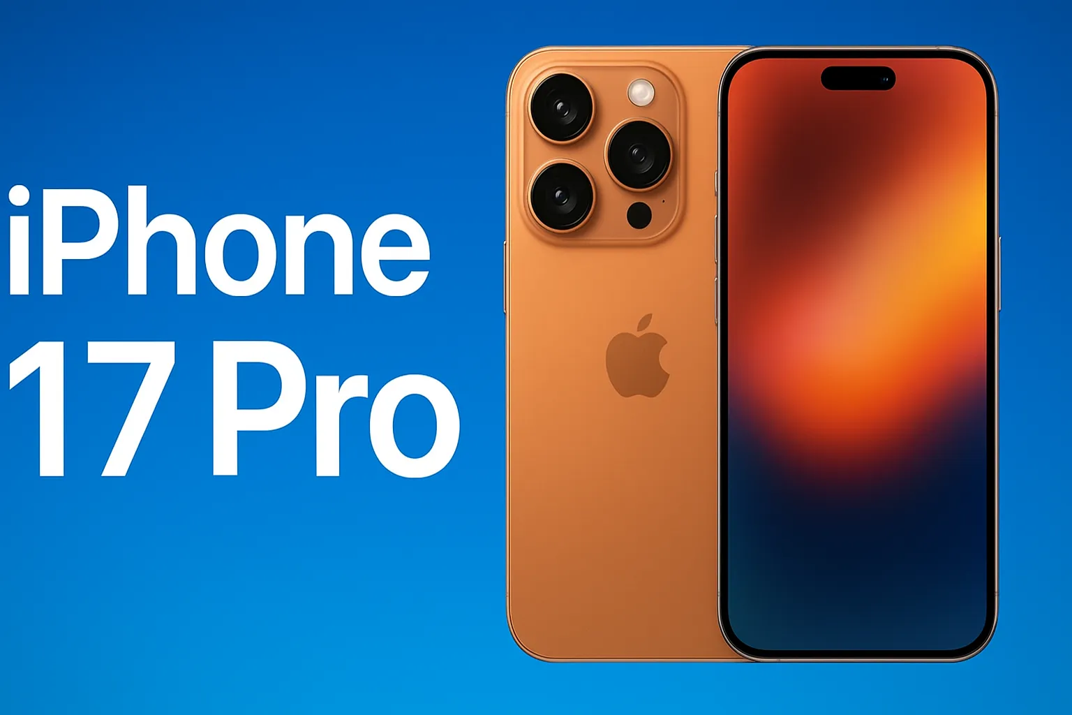 Apple iPhone 17 Pro का आकर्षक प्रमोशनल पोस्टर जिसमें प्रीमियम डिजाइन, ट्रिपल कैमरा सेटअप और नए फीचर्स को हाईलाइट किया गया है